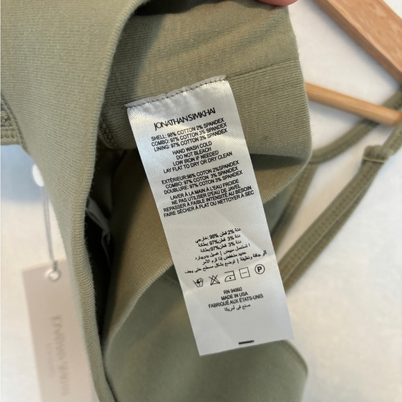 Jonathan Simkhai green willow Juliette Waffle Bralette and Jogger set small NWT - Picture 13 of 13